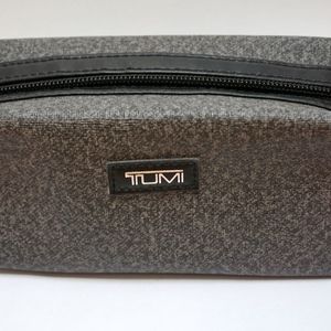 TUMI Designer Grey Rectangular Cosmetic Travel Bag
